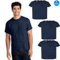 thumbnail image 1 of Gildan Heavy Cotton Short Sleeve T-Shirt for Men, Rib Collar Crew Casual Navy Tee, 9 Pack, S, 1 of 5