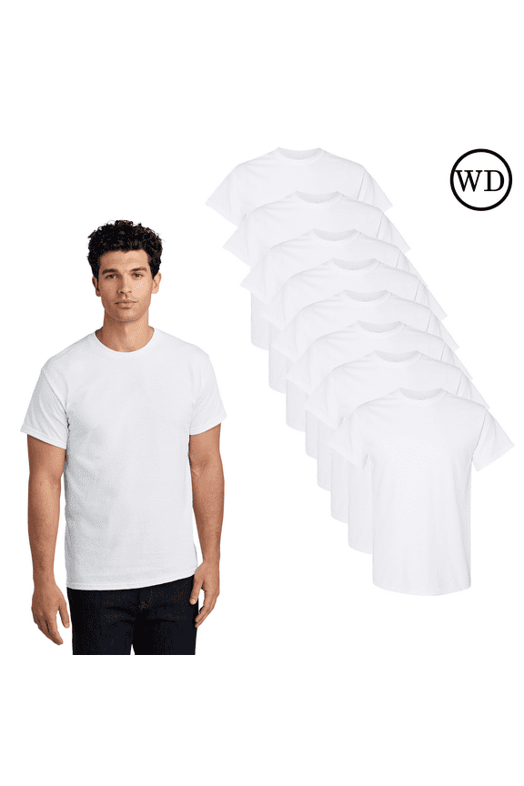 Heavy Cotton T-Shirt 5000, 100% Cotton, T-Shirt for Crafting 12-Pack Blank Tee, White, XL