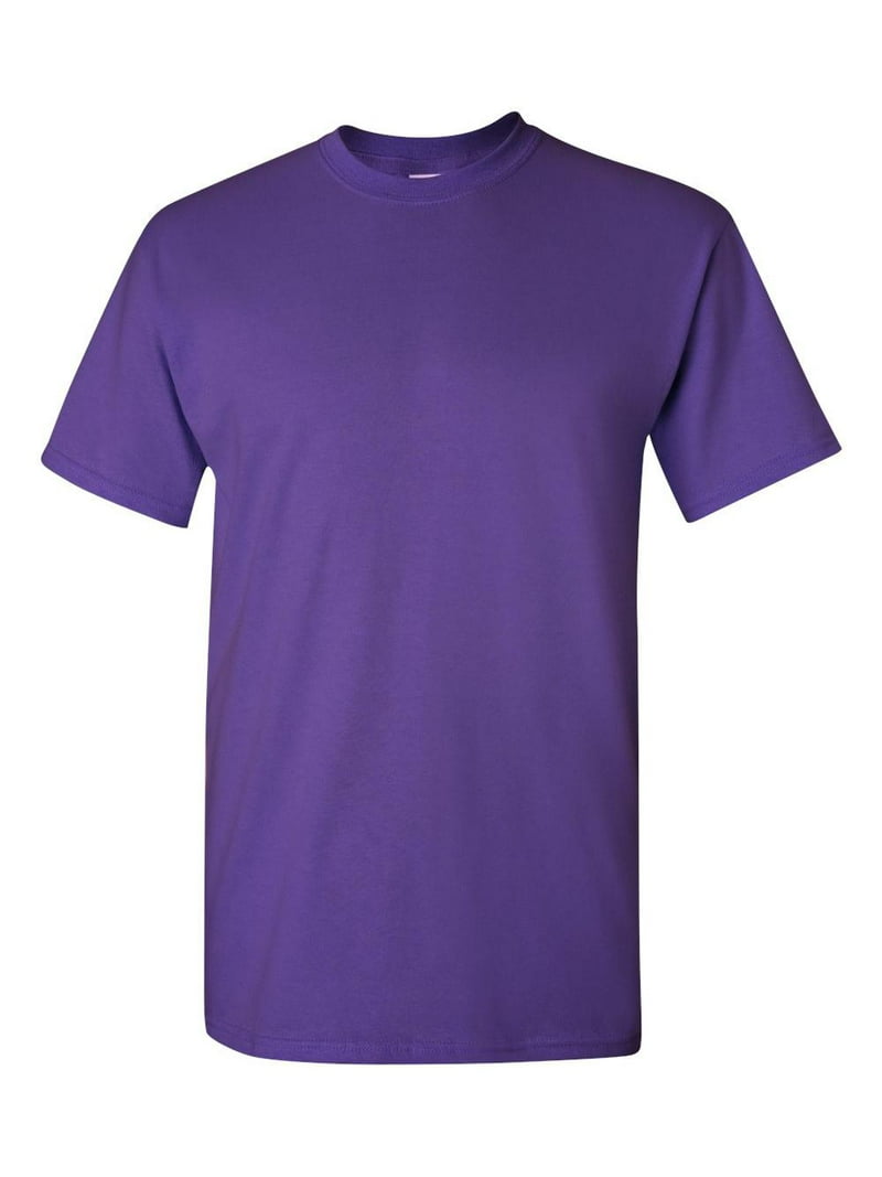 Gildan Heavy Cotton T-Shirt, Purple 2XL, 100% Cotton, Preshrunk