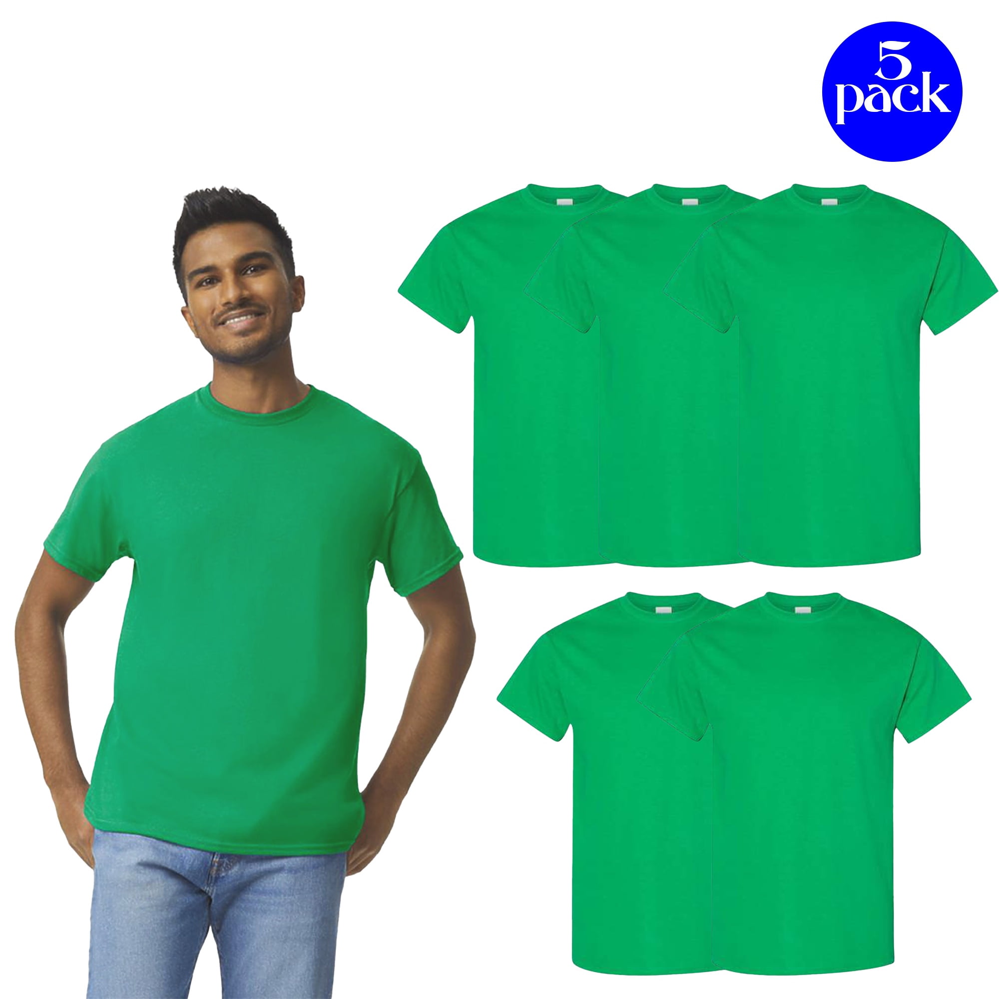Gildan Heavy Cotton T-Shirt, Basic T-Shirt Multipack, Irish Green