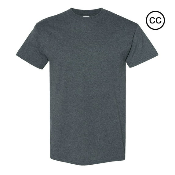 Gildan Heavy Cotton T-Shirt, Short Sleeve Tee For Men, 100% Cotton, Dark Heather, S