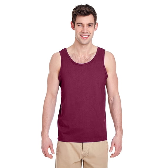 Gildan - Heavy Cotton Tank Top - 5200, Maroon, XS, Pack 12, Mens Tank Tops