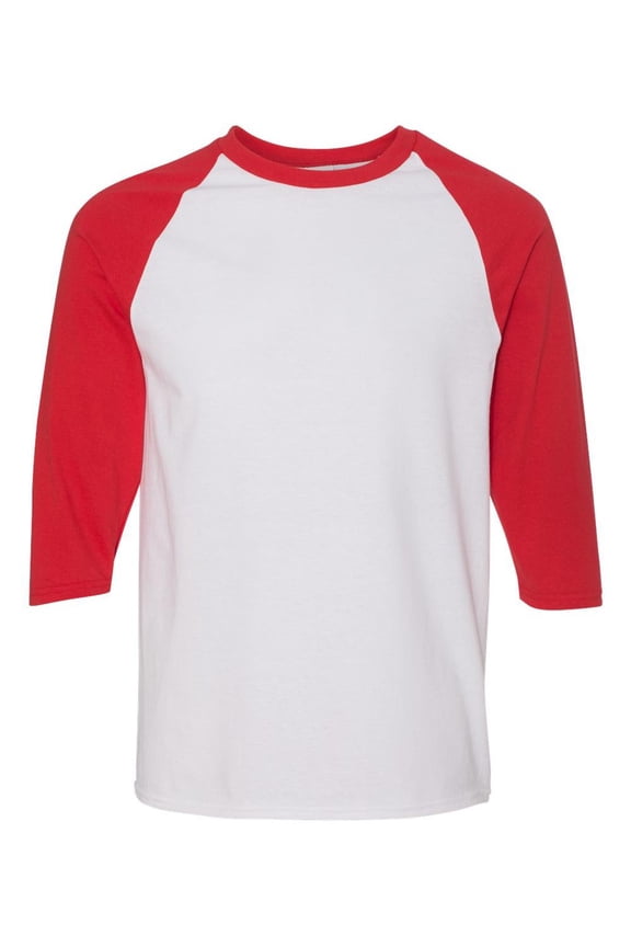Heavy Cotton Three-Quarter Raglan Sleeve Baseball T-Shirt