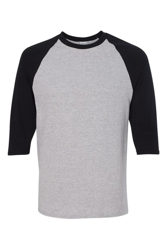 Heavy Cotton Three-Quarter Raglan Sleeve Baseball T-Shirt