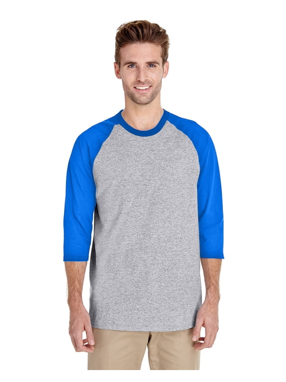 Heavy Cotton Three-Quarter Raglan Sleeve Baseball T-Shirt