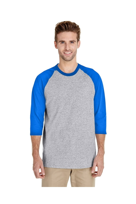 Heavy Cotton Three-Quarter Raglan Sleeve Baseball T-Shirt