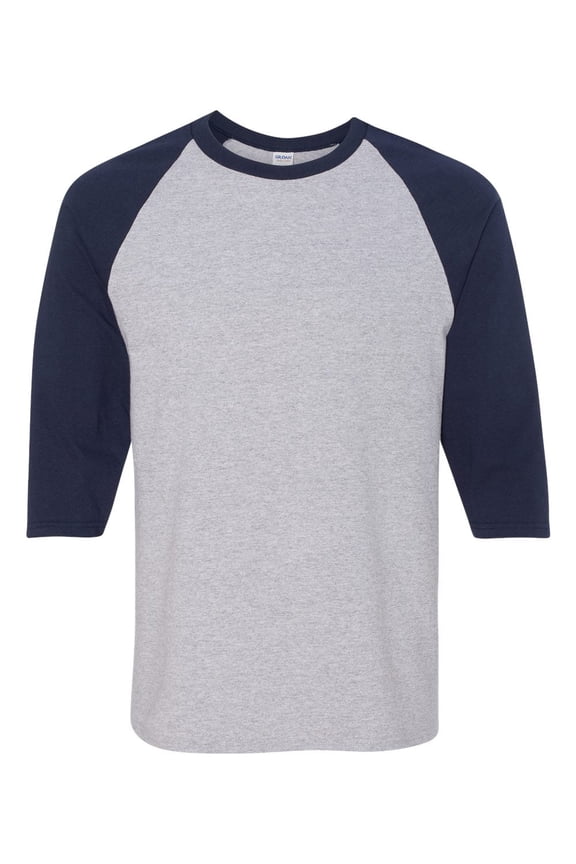 Heavy Cotton Three-Quarter Raglan Sleeve Baseball T-Shirt