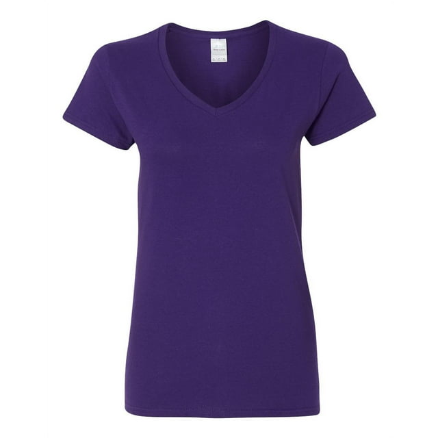 Gildan Heavy Cotton V-Neck T-Shirt for Women Semi-Fitted