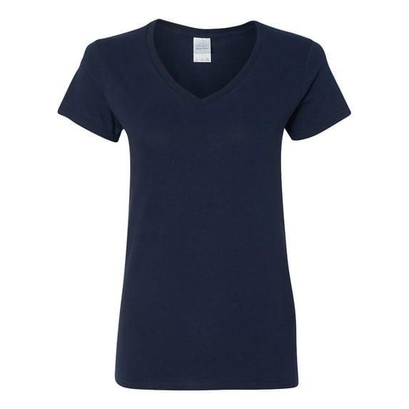 Gildan Heavy Cotton V-Neck T-Shirt for Women Semi-Fitted