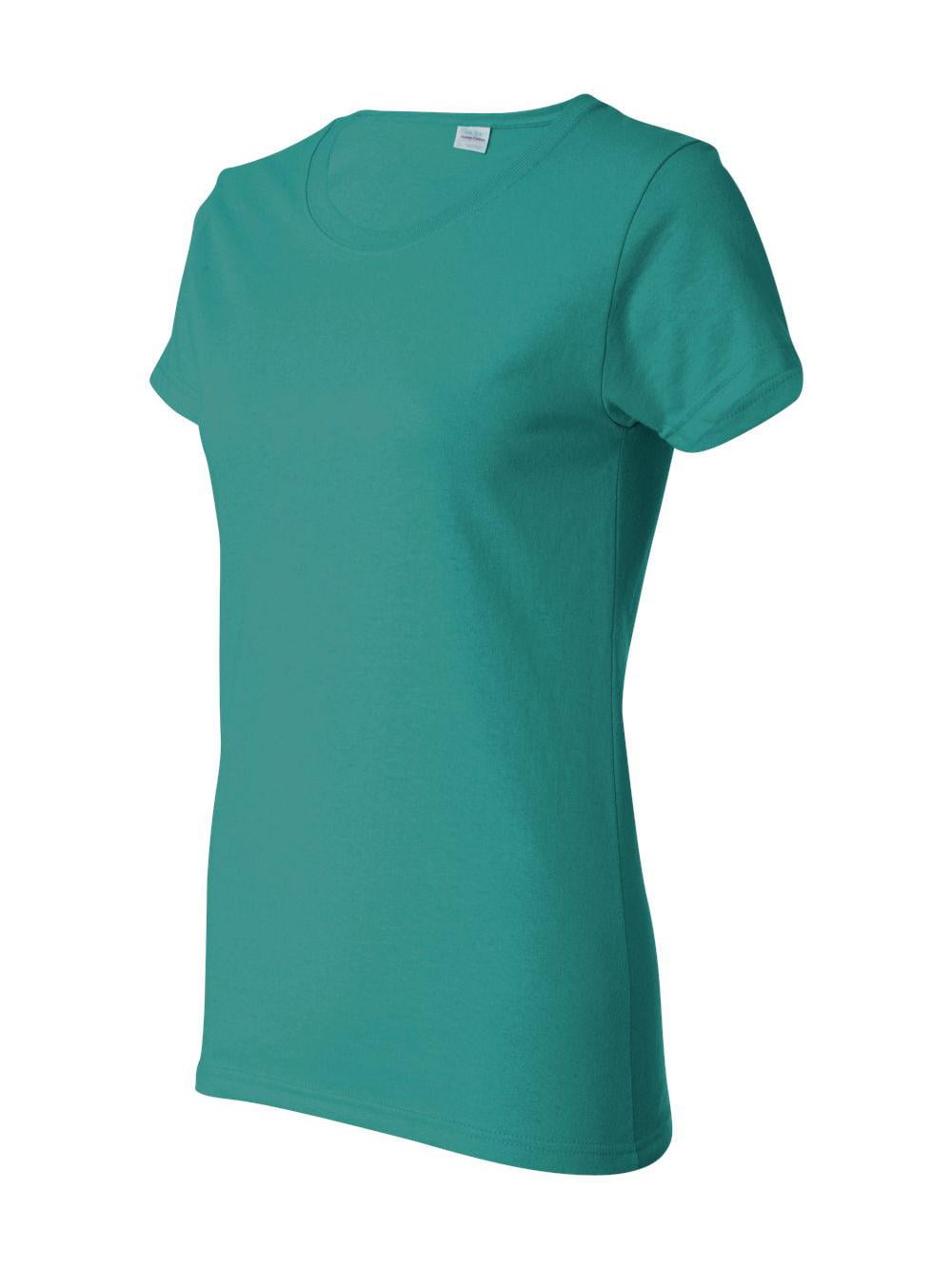 Gildan Adult Heavy Cotton T-Shirt – Tropical Blue, Classic Fit, 5.3 Oz Preshrunk Cotton, Taped Shoulders - View #2