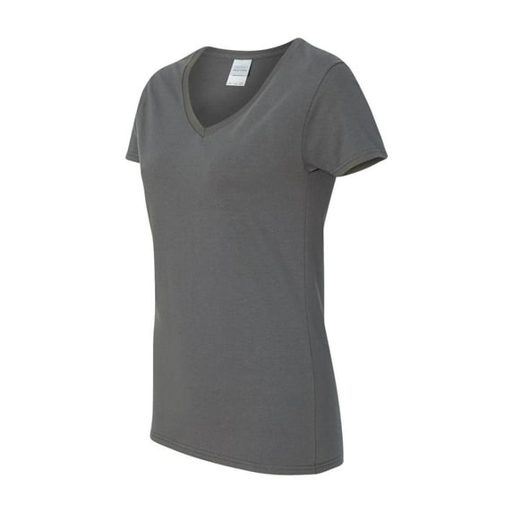 Gildan - Heavy Cotton Women’s V-Neck T-Shirt - 5V00L - Charcoal - Size: 3XL