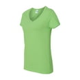 thumbnail image 1 of Gildan - Heavy Cotton Women’s V-Neck T-Shirt - 5V00L - Lime - Size: L, 1 of 3