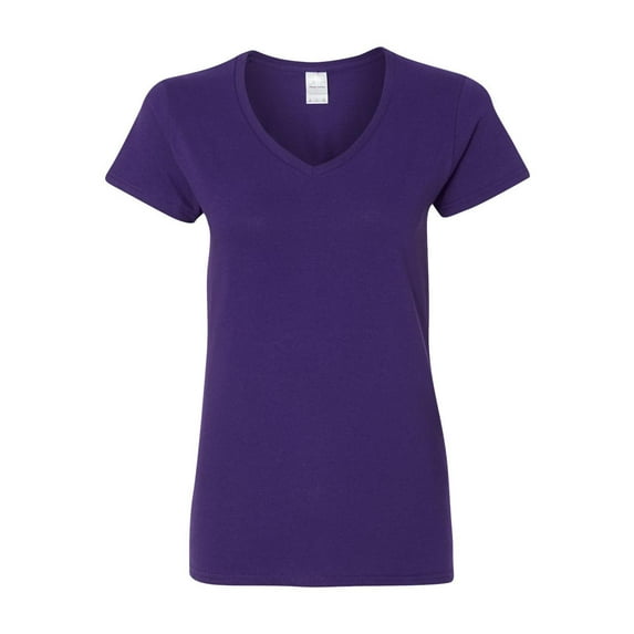 Gildan - Heavy Cotton Women’s V-Neck T-Shirt - 5V00L - Purple - Size: 3XL