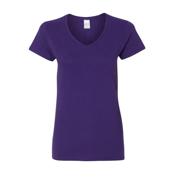 Gildan - Heavy Cotton Women’s V-Neck T-Shirt - 5V00L - Purple - Size: XL