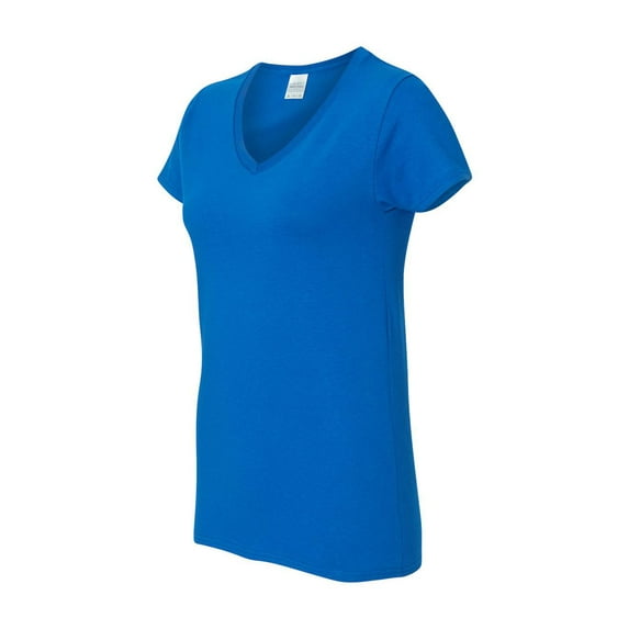 Gildan - Heavy Cotton Women’s V-Neck T-Shirt - 5V00L - Royal - Size: 2XL