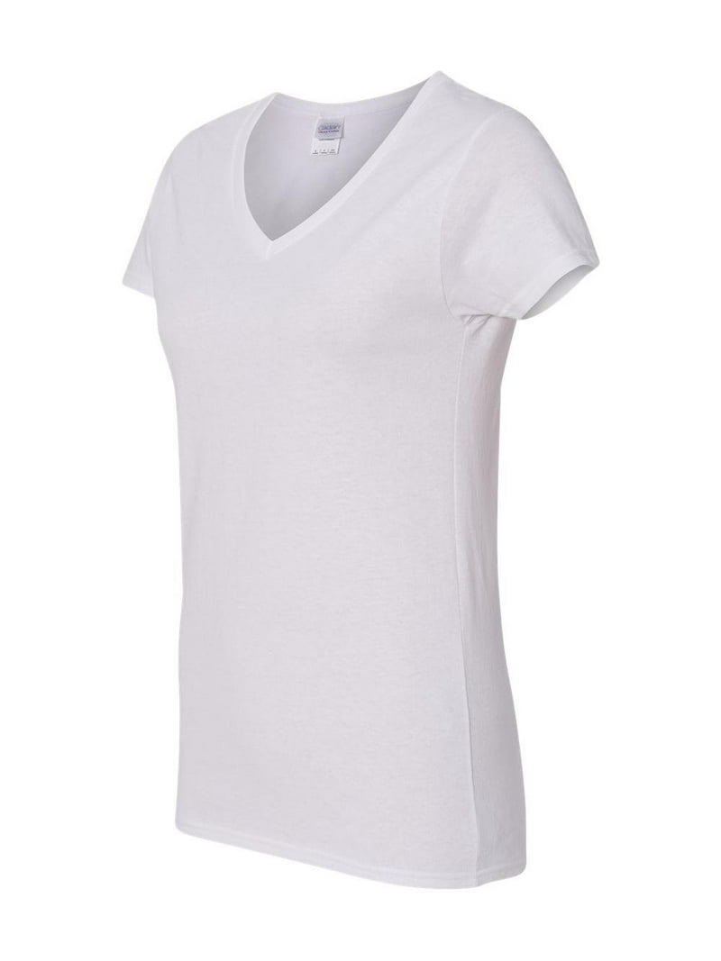 Gildan - Heavy Cotton Women's V-Neck T-Shirt - 5V00L - White