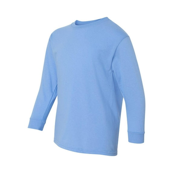 Gildan - Heavy Cotton Youth Long Sleeve T-Shirt - 5400B - Carolina Blue - Size: S