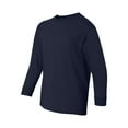thumbnail image 1 of Gildan - Heavy Cotton Youth Long Sleeve T-Shirt - 5400B - Navy - Size: L, 1 of 3