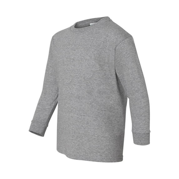 Gildan - Heavy Cotton Youth Long Sleeve T-Shirt - 5400B - Sport Grey - Size: L