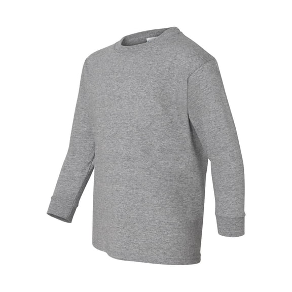 Gildan - Heavy Cotton Youth Long Sleeve T-Shirt - 5400B - Sport Grey - Size: M