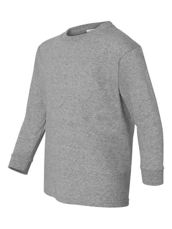 - Heavy Cotton Youth Long Sleeve T-Shirt - 5400B - Sport Grey - Size: M