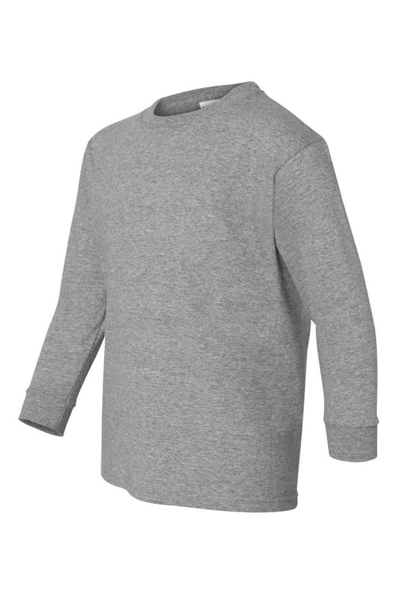 - Heavy Cotton Youth Long Sleeve T-Shirt - 5400B - Sport Grey - Size: XS