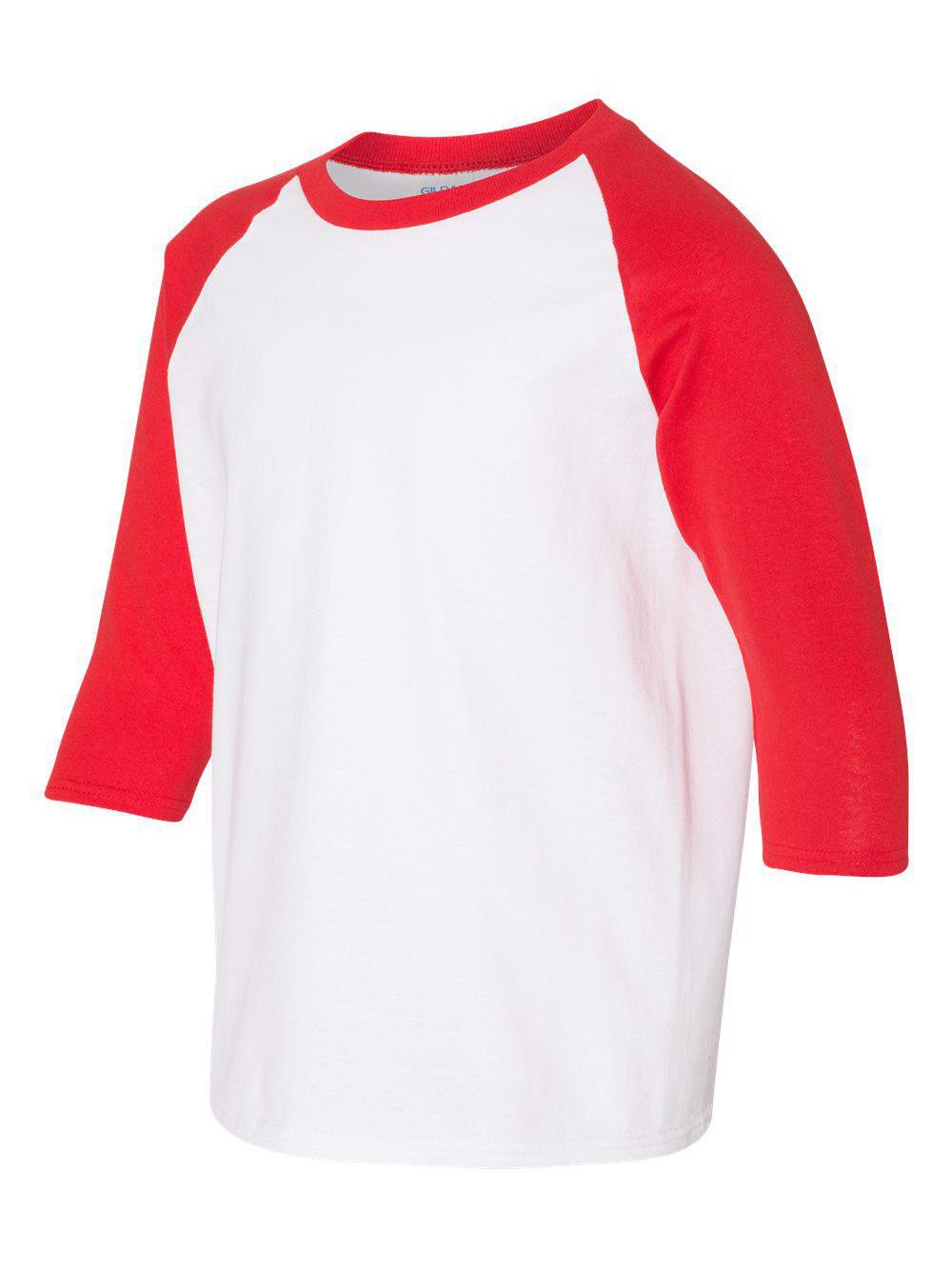 Gildan Heavy Cotton Youth Raglan ThreeQuarter Sleeve TShirt 5700B