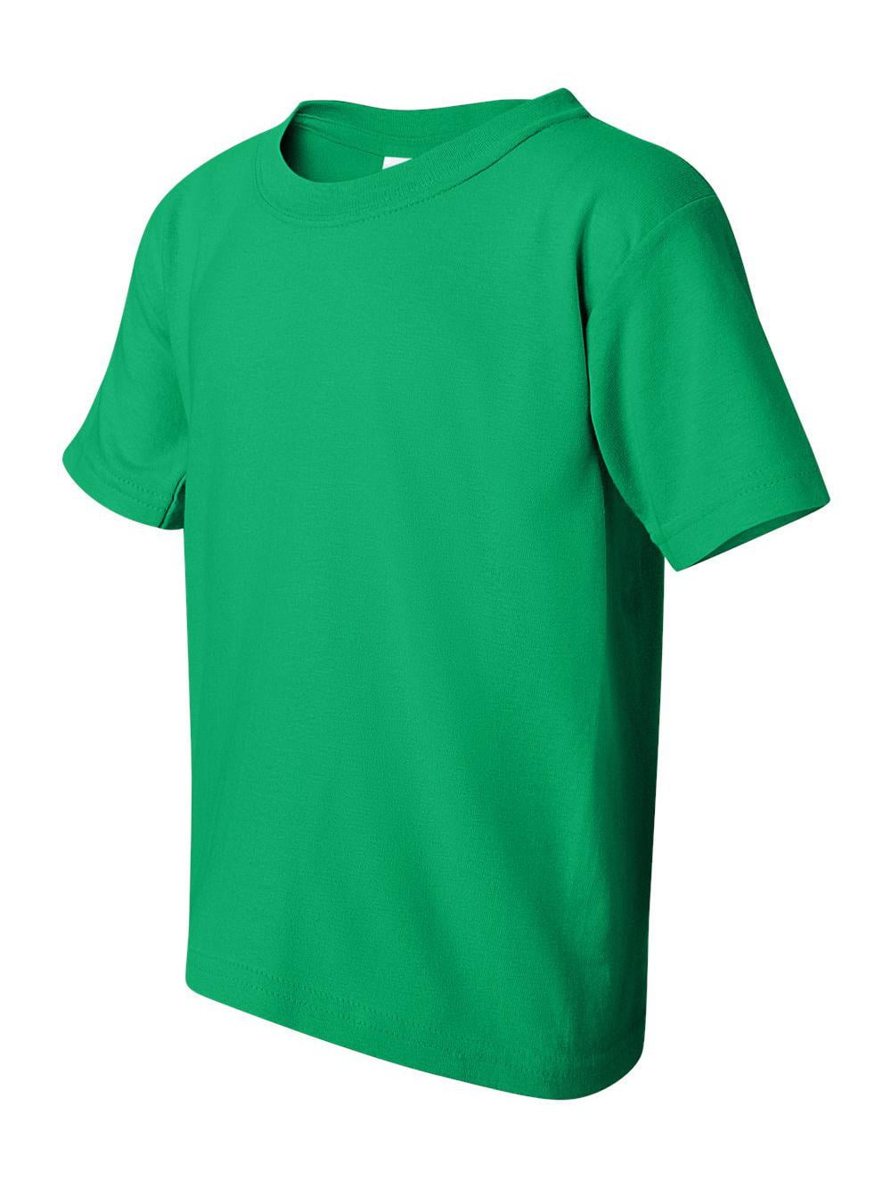 Gildan Youth Heavy Cotton T-Shirt — 100% Cotton, Irish Green, Size X-Small, Style 5000B - View #9