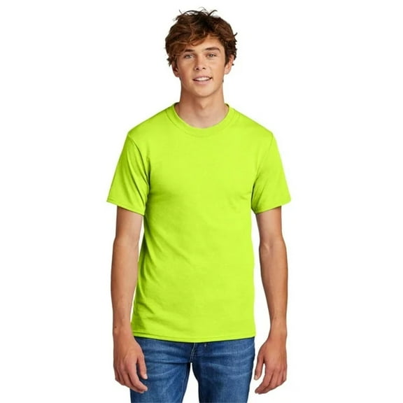 Gildan Hi-Vis Classic Fit Safety Shirt, Ultra Cotton T-Shirt for Men, 50/50 Cotton/Poly, Safety Green, S