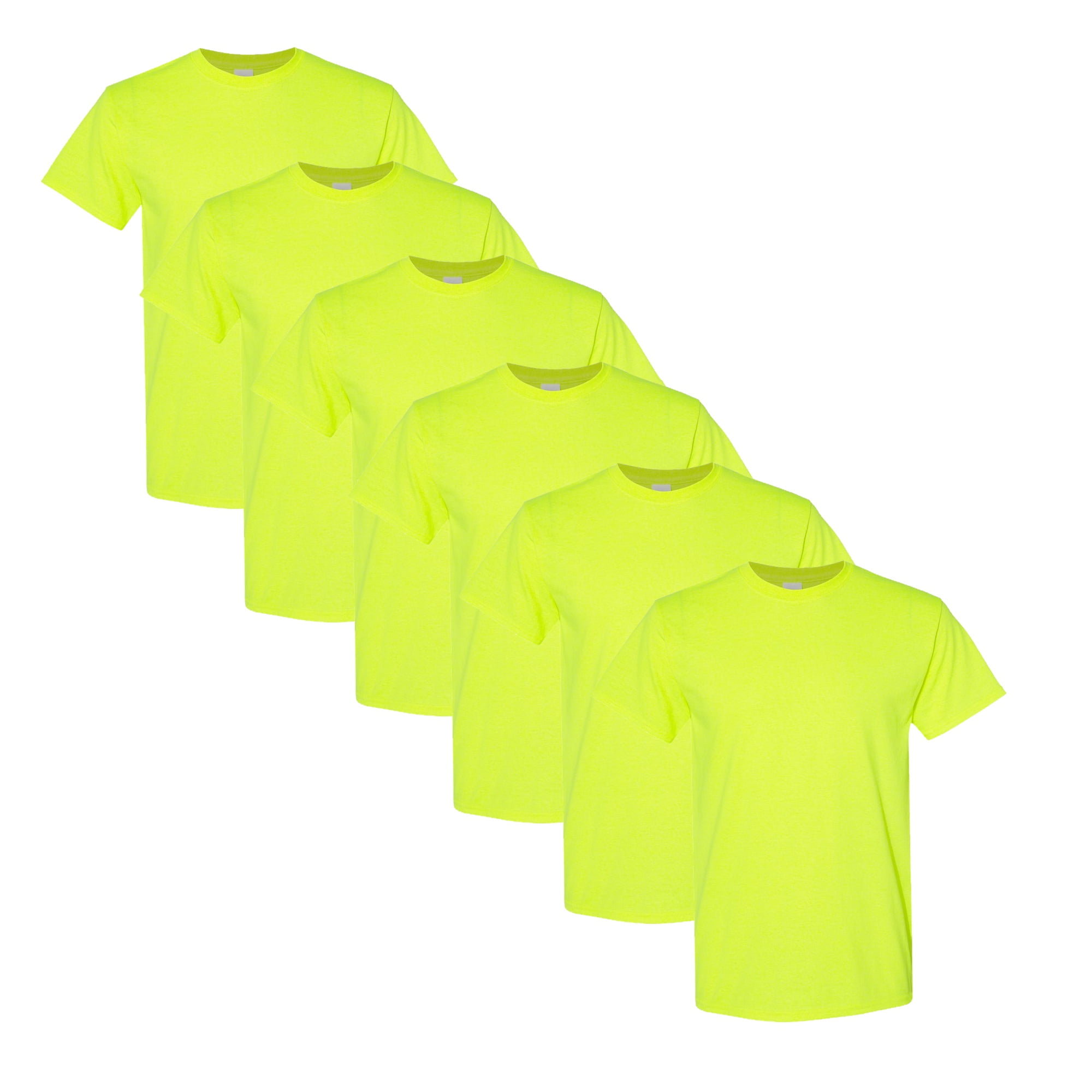 Gildan Hi Vis Safety Short Sleeve Crew Plain Neck, T-shirt 20 Pack