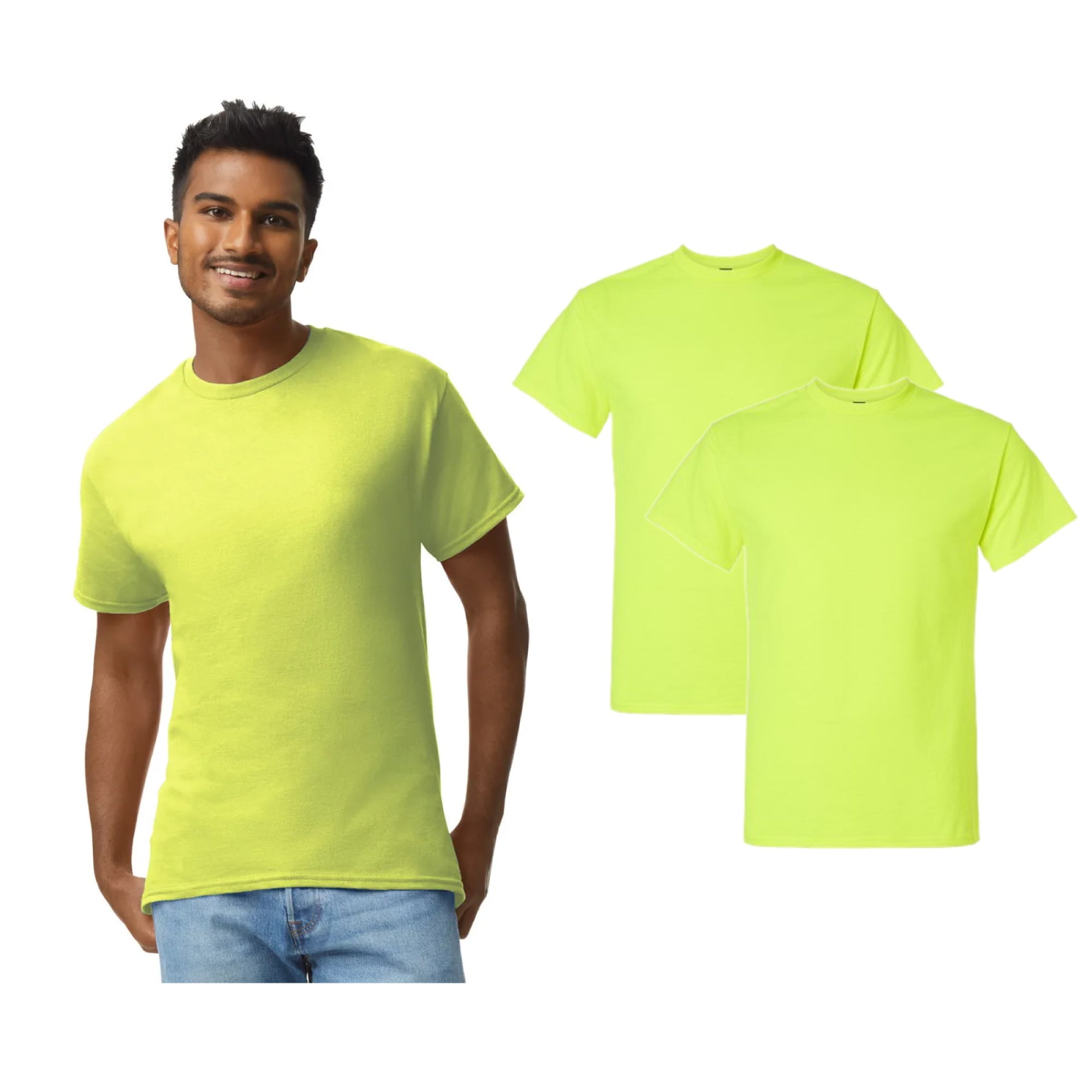 Reflective Shirts Maglietta Alta Visibilità Hi Vis: T-shirt Verde Lime Per Lavoro In Sicurezza, Non Ansi, Nuova Con Etichette Camicia Da Lavoro - Foto 6
