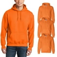 thumbnail image 1 of Gildan - High Visibility DryBlend Hooded Sweatshirt For Man | Adult Fleece, 50/50 cotton/polyester, Safety Orange Workwear 9 oz, PACK-3 Size-3XL, 1 of 6