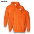 thumbnail image 1 of Gildan Men’s Hi Vis Safety Orange Hooded Sweatshirt, Durable, Heavy Blend Pocket Hoodie, 2-Pack, M, 1 of 6