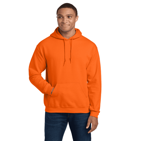 Gildan - High Visibility Hooded Sweatshirt, Heavy Blend Adult Pullover Fleece with Pouch pocket, Classic fit 8 oz, XL