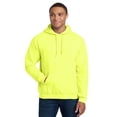 thumbnail image 1 of Gildan High Visibility Hooded Sweatshirt for Men’s | Heavy Blend Fleece Pullover Hi Vis Safety Green Work Reflective Sweater with Pocket 8 oz 50/50 Cotton/Polyester, Single Pack adult Size S, 1 of 5