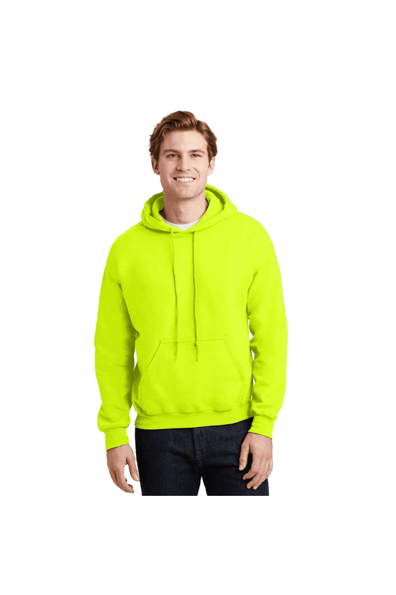 High Visibility Hoodie Sweatshirt with Pocket for Men Size-4XL | Soft Fleece 8oz Safety Green Hi Vis Work Pullover, Safety Reflective Hooded