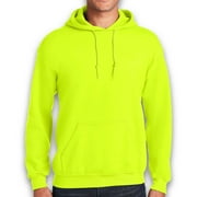 High Visibility Hoodie Sweatshirt with Pocket for Men Size-M | Soft Fleece 8oz Safety Green Hi Vis Work Pullover, Safety Reflective Hooded