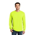 thumbnail image 1 of Gildan High Visibility Long Sleeve Safety Shirts, Hi Vis Work Shirts 50 Cotton/50 Polyester Safety Green L, 1 of 7