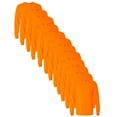 thumbnail image 1 of Crown Craze® High Visibility Safety Long Sleeve T-Shirt For Men, 50/50 Cotton/Polyester Hi Vis Fire Dept Work Tees (Safety Orange 12 Pack, Size - S), 1 of 7