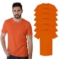 thumbnail image 1 of Gildan High Visibility Long sleeve Safety Shirts: Heavy Cotton Hi Vis and High Visibility Work Shirts - Safety Orange | Pack Of 6 | M Size, 1 of 6