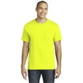thumbnail image 1 of Gildan High Visibility Pocket T-Shirt, Safety Green, Men Short Sleeve Crew Neck Work Wear, Size-XL, 1 of 5