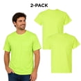 thumbnail image 1 of Gildan High Visibility Pocket T-Shirt for Men Hi Vis Reflective Workwear Short-Sleeved Safety Shirt (Safety Green Pack 2, M), 1 of 9