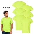 thumbnail image 1 of Gildan High Visibility Pocket T-Shirt for Men Hi Vis Reflective Workwear Short-Sleeved Safety Shirt (Safety Green Pack 6, L), 1 of 9