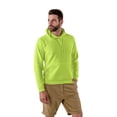 thumbnail image 1 of High Visibility Safety Green Hooded Sweatshirt For Men | Heavy Blend Fleece Pullover Hi Vis Hooded Cowl Neck, 8oz, 50/50 Cotton/Polyester, Size 4XL, 1 of 6