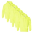 thumbnail image 1 of Gildan High Visibility Safety Hoodie Sweatshirt Winter Hi Vis Reflective Pocket Sweatshirt (Safety Green Pack 4, XL), 1 of 7