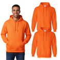 thumbnail image 1 of Gildan High Visibility Safety Hoodie Sweatshirt Winter Hi Vis Reflective Pocket Sweatshirt (Safety Orange Pack 2, L), 1 of 7