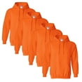 thumbnail image 1 of Gildan High Visibility Safety Hoodie Sweatshirt Winter Hi Vis Reflective Pocket Sweatshirt (Safety Orange Pack 4, L), 1 of 7