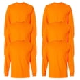 thumbnail image 1 of Gildan High Visibility Safety Long Sleeve Pocket T-Shirt Classic fit Plain Work Shirts (Safety Orange Pack 6, 4XL), 1 of 8