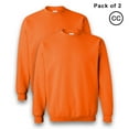 thumbnail image 1 of Gildan High Visibility Safety Orange Sweatshirt -CC50, Fleece 8oz 50/50 Cotton/Polyester Hi Vis Safety Work Reflective Sweater for Men, Size-M Pack 2, 1 of 5