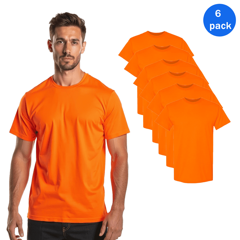 Gildan High Visibility Safety Orange T-Shirt for Work | Crew Neck